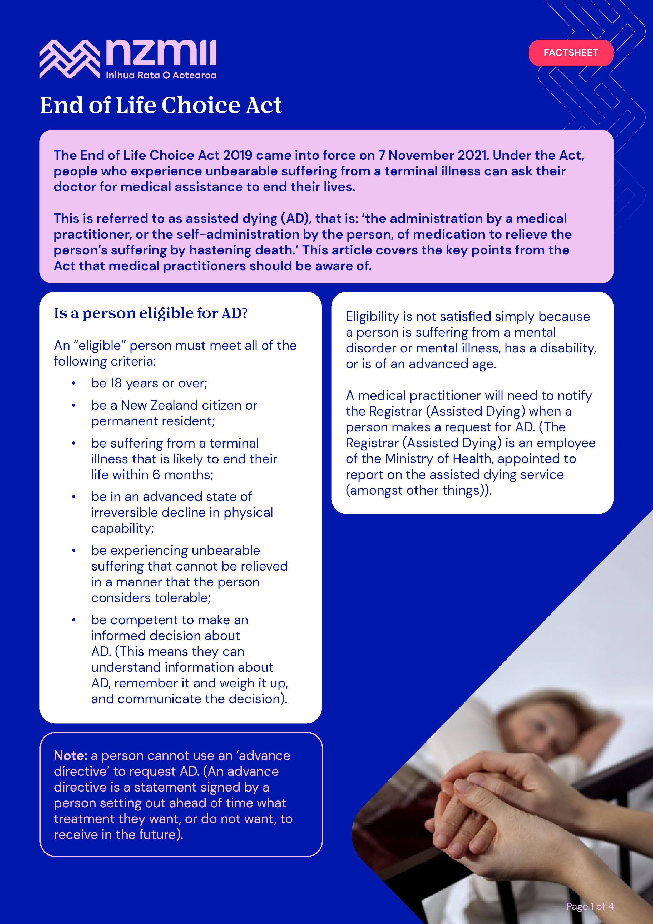 Nzmii Factsheet   End of Life Choice Act