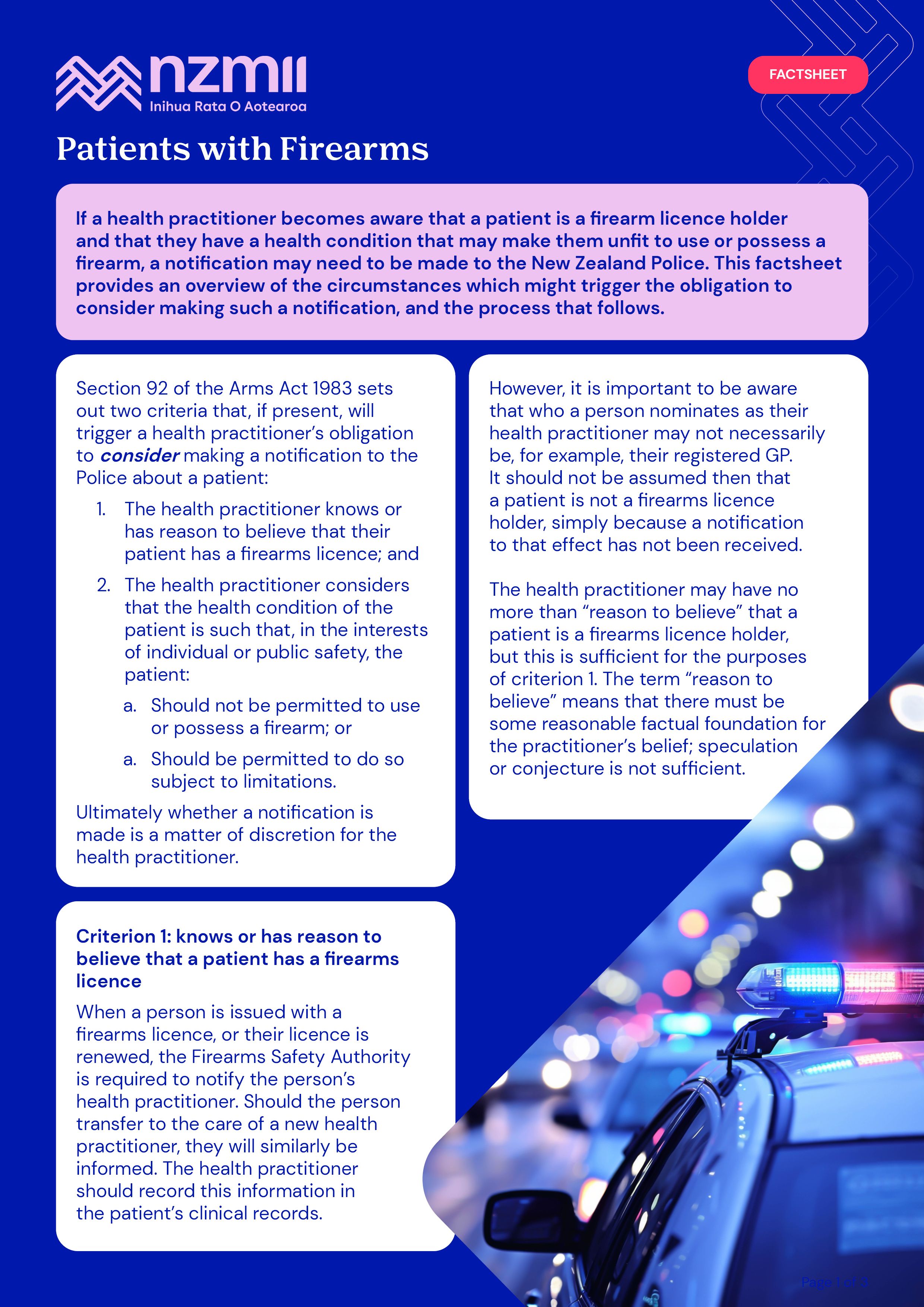 Patients With Firearms   Factsheet