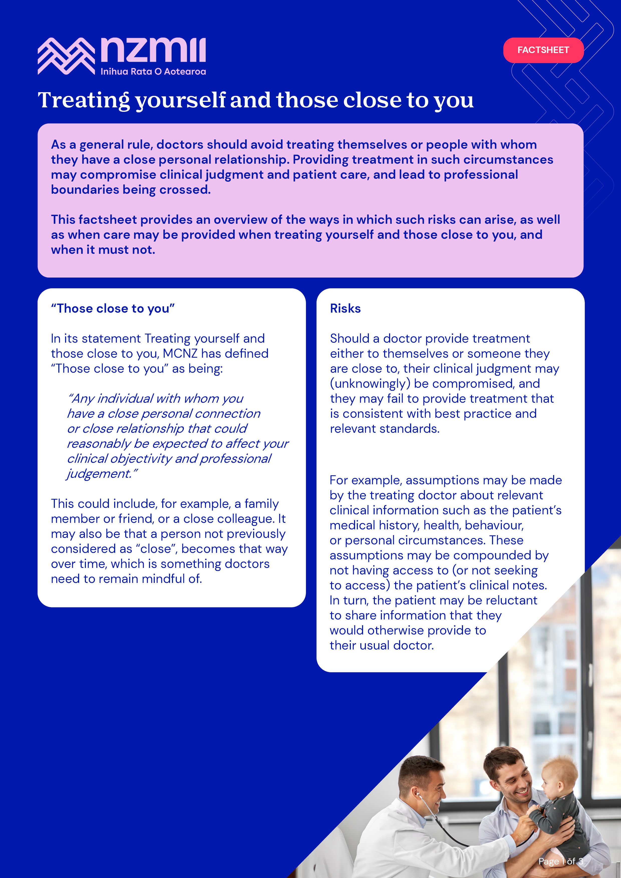 Treating Yourself and Those Close to You   Factsheet
