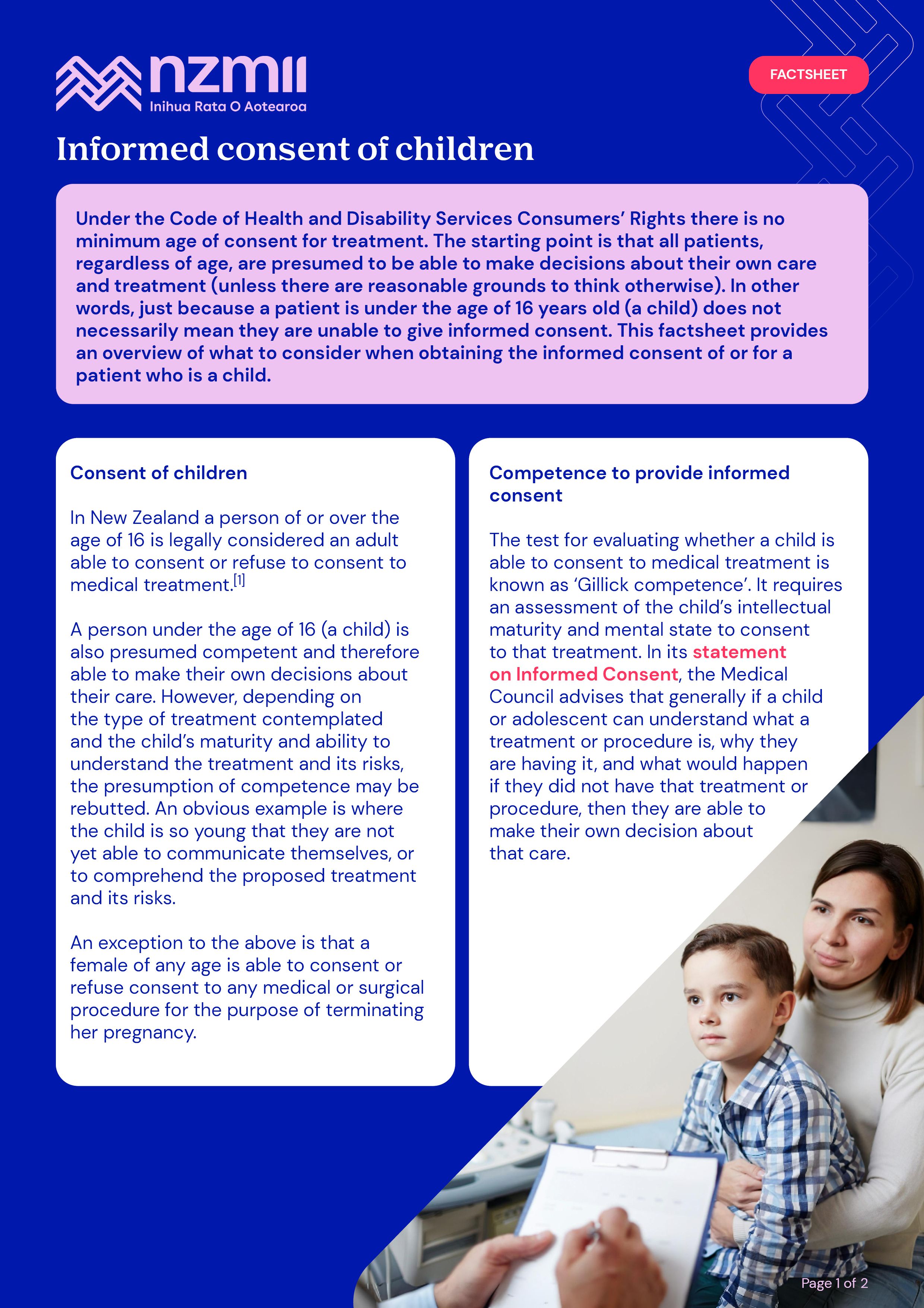 Informed Consent of Children   Factsheet